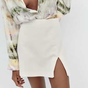 White Zara skort